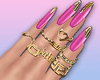 H* Pink Gold Nails