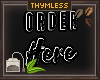 Cafe "Order Here" Sign