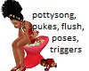 Kids Potty, song, poses