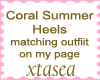 Coral Summer Heels