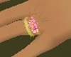 gold pink dimand ring