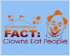 Clowns eat p sticker