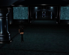 Dark blue living room