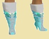 teal diamond boots