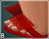 Red Bow Open Toe