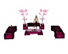 Pink Black Chat Couch