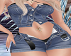 `LF` NAVY DENIM SHORT