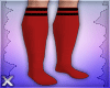 X l Long Red Socks