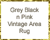 Vintage Blk Gry Area Rug