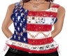 USA Flag Lace Top