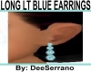LONG LT BLUE EARRINGS