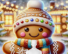 Gingerbread cookie bg