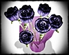 WITCHY PURPLE ROSES/VASE