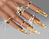 Golden Nails + Rings