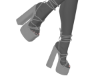 Grey Laceup Heels