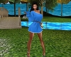 Baggy Short Dress-Blue