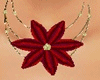 red flower necklaces