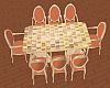Peach French Dining Set