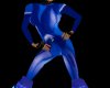 Blue techno rave suit