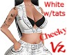 White Chky Vest w/tats