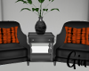 Orange Chairs: Gia