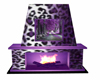 Purple Leopard Fireplace