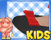 KIDS RED BOW SHOE MESH