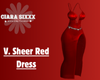 V. Sheer Red Dress
