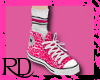 Pink Leo Converse/Socks