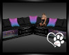 Neon Aqua P & B Couch