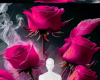Smoking pink rose bg