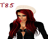 T85 red hair with hat