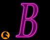 Neon Letter B