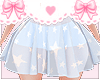 stars cute blue skirt♡