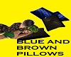 BLUE AND BROWN PILLOWS