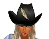 Cowboy Hat, Gold Feather