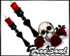 CEM Red RoseSkull Candle