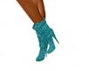 Leather Boots Teal