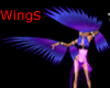 Blue purple sparkle wing