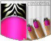 [C.] Pink|Zebra. Nails