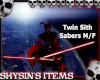Twin Sith Sabers M/F
