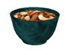 Teal bowl of nuts