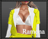 Yellow White Blazer