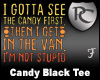 Candy in Van Black Tee
