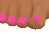 beautiful pink toes