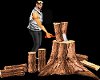 Wood Chopping Animated