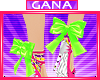 G; Ankle Bows {Lime}