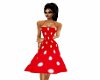 50's red polka dot dress