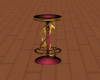 Gold & Red Bar stool