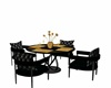 BLK & GOLD DINNER TABLE